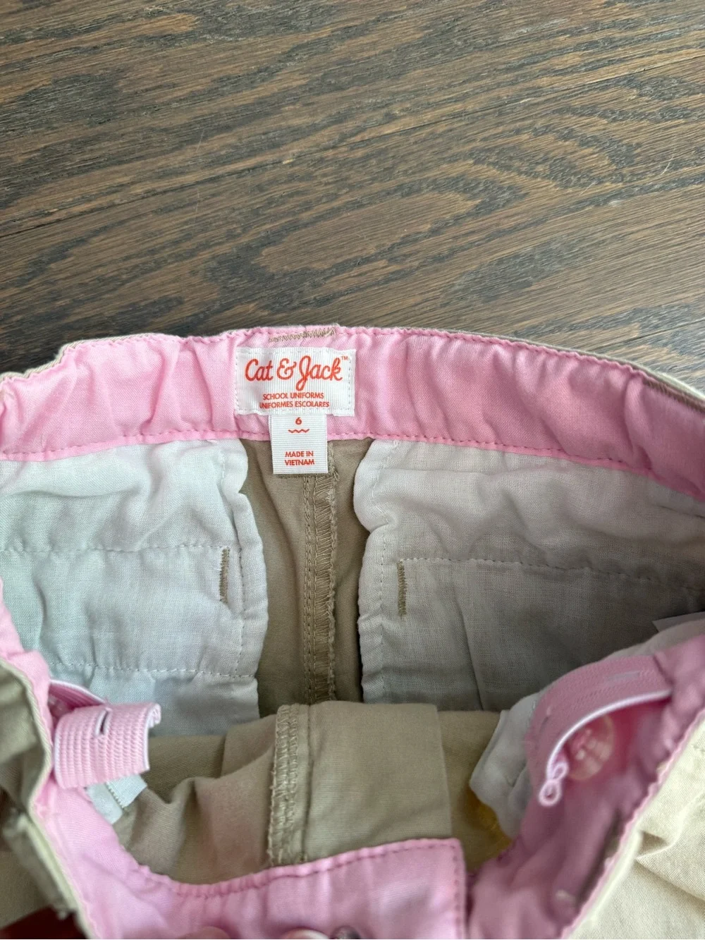 Girls kids shorts lot bundle sz 6 Pastel colors tan beige school summer